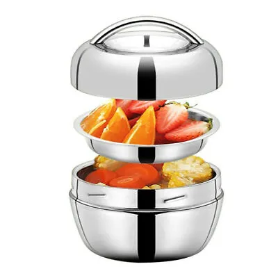 Hot Food Flask Stainless Steel Lunch Box Thermos Vacuum Insulated Lunch Box • £7.89