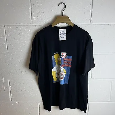 Vintage The Simpsons Shirt Mens Extra Large Homer Simpson Graphic Print 2000 Y2K • £10.56