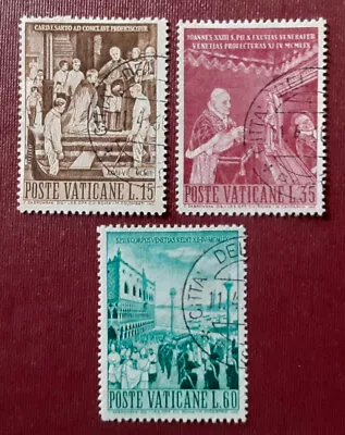 VATICAN City 1960 Used Pius Relics Mi 344-6 Scott 281-3 Yt 299-301 Sg 323-5 5016 • $3.75