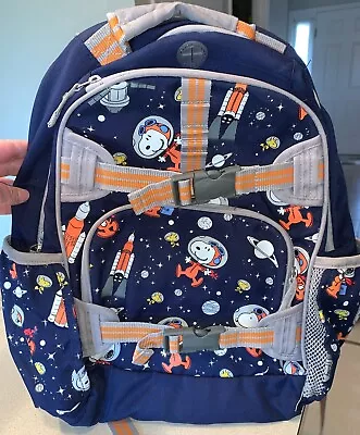 Pottery Barn Kids Peanuts Snoopy Space Astronaut Glow-in-the-Dark Backpack • $89.99