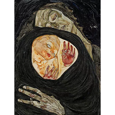 Egon Schiele Dead Mother I Large Canvas Art Print • £18.99