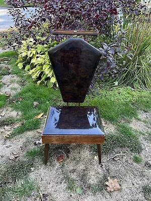 VTG PEARL WICK Brown VALET DRESSING CHAIR Mens Butler Mid Century Modern Rare • $79.95