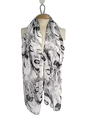 Ubranded White Marilyn Monroe Sheer Scarf One Size • £9.20