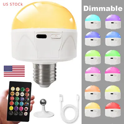 20x Rechargeable Battery Operated LED Light Bulb Detachable Charging Lamp Remote • $15.69