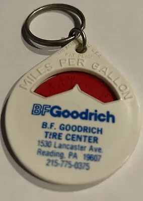 BF GOODRICH Gas Car Mpg Calculator Keychain Key Fob 1980's RACING Tire Garage • $7.50