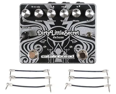 Catalinbread Dirty Little Secret Deluxe Overdrive + 2x Gator Patch Cable 3 Pack • $299.99