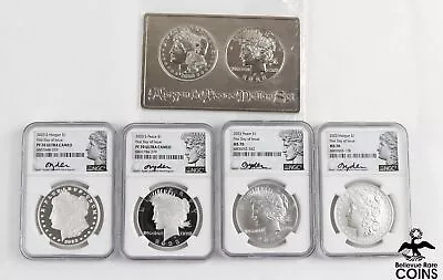 Set Of 4: 2023 Morgan & Peace Dollar Silver Coins NGC MS70 & PF70 Ultra Cameo • $12.50