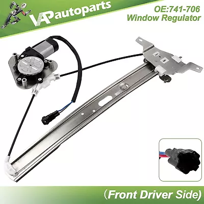 For Geo Prizm Toyota Corolla 4 Door Power Window Regulator Front Left W/ Motor • $34.89