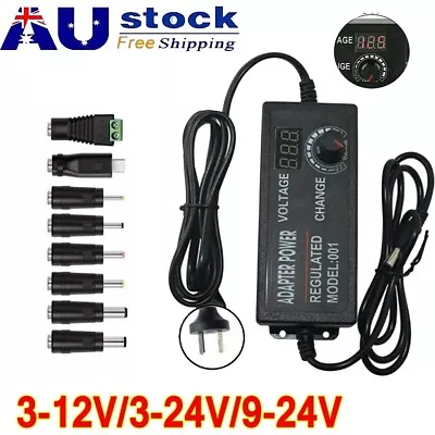 Adjustable 3V-24V Multi-Voltage AC/DC Switching Power Supply Adapter Charger AU • $23.99