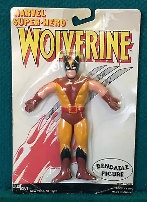 1989 Vintage : MARVEL COMICS  Bendable Figure  WOLVERINE Of X-MEN @ Just Toys • $18