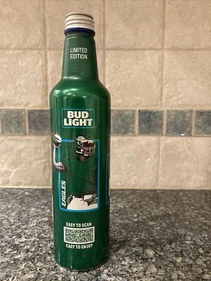 $9.99 • Buy New 2023 Bud Light Philadelphia Eagles Limited Edition Green Aluminum Bottle