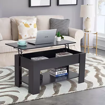 Lift Top Coffee Table Modern Living Room Tables With Hidden Compartment And Sto • $111.51