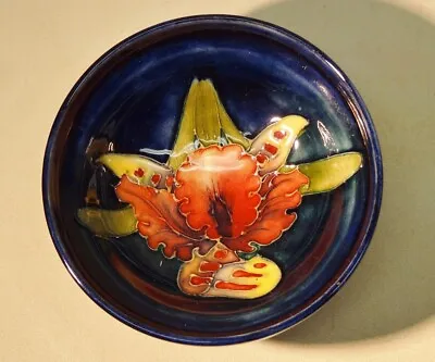 Vintage Moorcroft Iris Flower 4 5/8  Footed Bowl  • $48