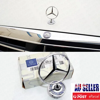 $23.99 • Buy Chrome Star Hood Logo Badge Emblem For Mercedes-Benz C-Class E-Class S-Class New