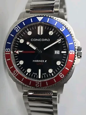 Concord Mariner X Men's GMT Quartz Watch 43mm 05.1.14.1193 • $899.10