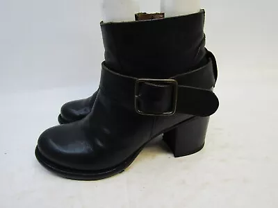 Florentini Baker Womens Size EUR 35 Black Leather Zip Boots Booties • $207.45