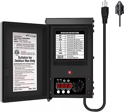 Malibu Refurbished 300 Watt Power Pack For Low Voltage Outdoor Transformer • $134.99