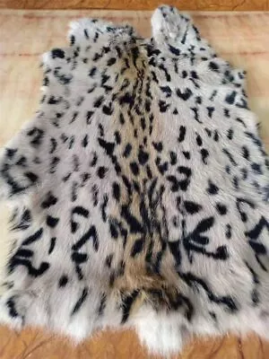 1pcs Genuine Rabbit Fur Pelt Skin Leopard Animal Print Leather Hide Craft Soft • $12.34