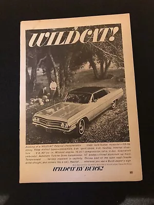Buick Wildcat Cars Original Print Advertising Anatomy Of A Wildcat!! • $15.50