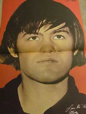 Micky Dolenz The Monkees Two Page Vintage Centerfold Poster • $2.99