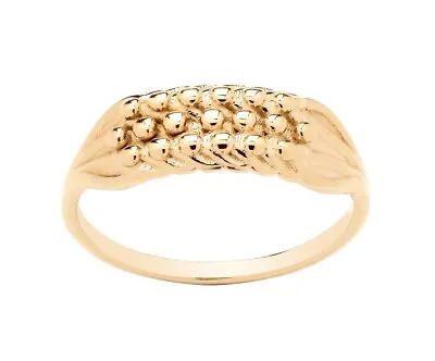 9ct Yellow Gold 3 Row Solid Keeper Ring Baby's Childrens Size C D E F G H I • £69.95