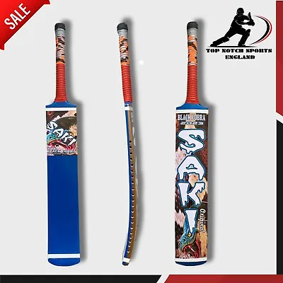 Tape Ball BAT Saki Cricket Adult Tennis Soft BALL Bat Blue Cobra Orange Grip New • £39.79