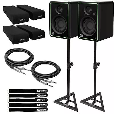 Mackie CR3-X 3  Active Powered Multimedia Studio Monitor Speakers Pair W Stands • $177.40