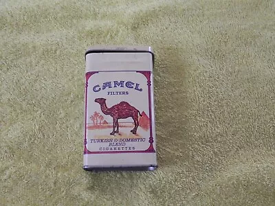 Vintage Camel Filter Turkish And Domestic Blend Cigarette Tin Case Hinged Lid • $24.50