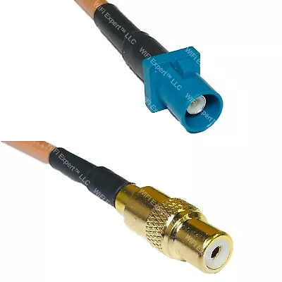 RG400 Fakra Z Male To RCA FEMALE RF Cable FAST-SHIP LOT • $14.63