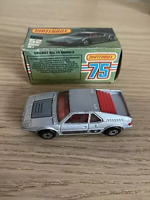 MATCHBOX LESNEY SUPERFAST BMW M1 No.52 BOX 1981 WITH ORIGINAL BOX • £37.99