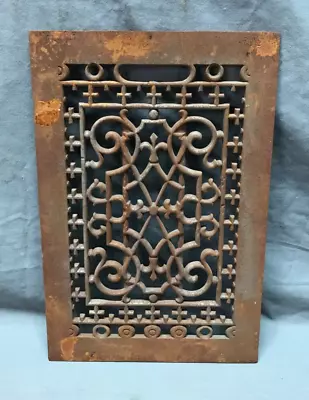 Antique VTG Cast Iron Heat Grate Grill 8x12 Register Cover Rust Old 583-24B • $39.95