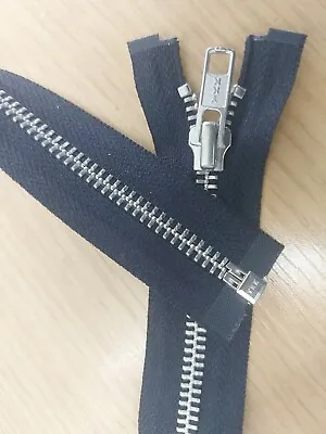 Zipper Zip Genuine YKK Metallic Teeth 60cm Number 5 Navy Single Ended Closed End • £4.25