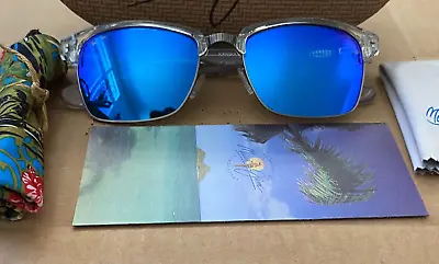 New Maui Jim Kawika Polarized Sunglasses B257-05CR Crystal/Blue Hawaii Glass NWT • $159