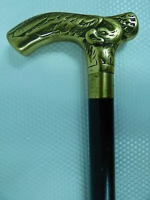 Vintage Brass Handled Decorative Walking Stick 32  Collapsable • £9.99