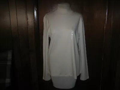 Womens Made For Life Long Sleeve Top L  White NWT • $10.99