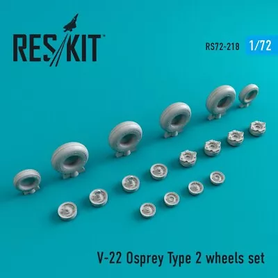 1/72 Reskit RS72-0218 V-22 Osprey Wheels Set (Type 2) • $15