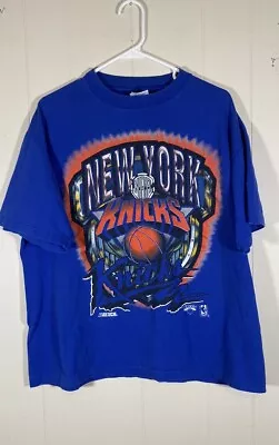 Vintage New York Knicks NBA T-Shirt Mens Size XL Single Stitch Made In USA • $89.49