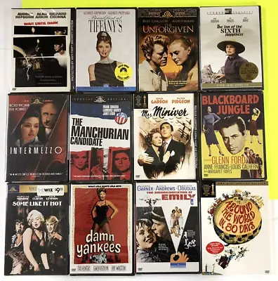 12 X NEW & SEALED Classic Film DVD Lot: Breakfast At Tiffany's/Mrs.Miniver #1427 • $60