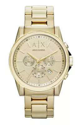 Armani Exchange Watch Men's Gold Stainless Steel Bracelet Watch • £99.95