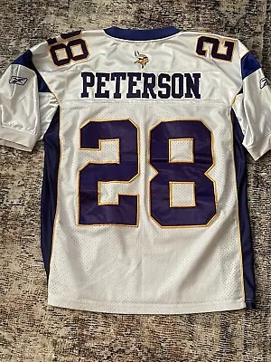 Adrian Peterson Authentic Stitched Classic Reebok Jersey Minnesota Vikings Sz 48 • $39.95