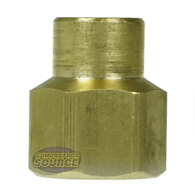 3/8  X 1/4  Yellow Brass Female To Female Coupling Reducer Pipe Fitting 119EE • $7.50