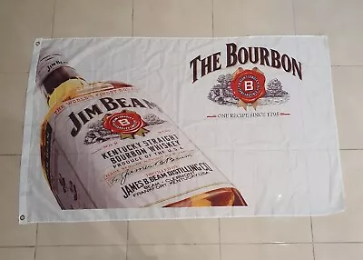 JIM BEAM The Bourbon Large Wall Banner Flag With 2 Eyelets 145cm X 90cm • $24.95