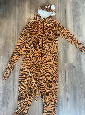 $25 • Buy Adult Standard Modern Hero Full Body Tiger Costume Hooded Hand Covers 