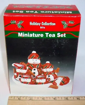 Holiday Collection Gifts 8 Piece Snowman Mini Tea Set Christmas Holiday New! • $16.15