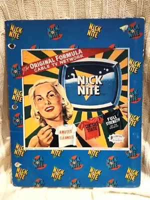 Vintage 90s Nick At Nite The Original Formula Cable TV Network School Folder • $43.32