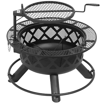 BALI OUTDOORS Wood Burning Fire Pit 32 Inch Outdoor Backyard Patio Fire Pit • $98.99