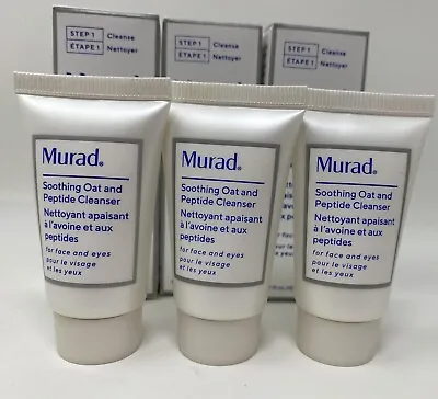 3 X  Murad Soothing Oat And & Peptide Cleanser Face Wash  .5oz/ 15mL NIB Sealed • $15