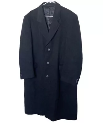 Cashmere Blend Men Coat Size 44R Black • $65