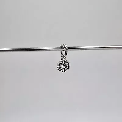 Genuine Pandora Floral Daisy Flower Lace Dangle Charm ALE 925 #791835 • £26