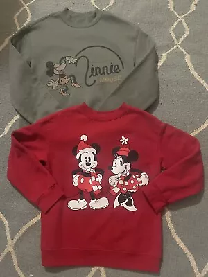 Disney MINNIE & MICKEY Crewneck Sweaters (red Santas-youth MED) (olive-ladies XS • $18